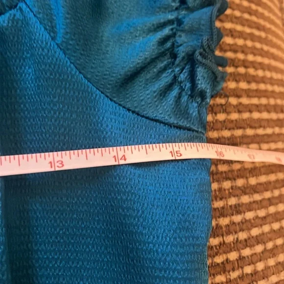 EUC Heart Soul Teal and Black Plaid Dress size medium - Picture 8 of 9